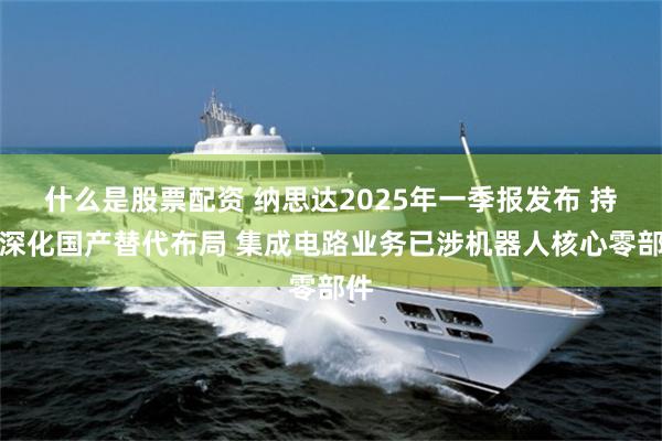 什么是股票配资 纳思达2025年一季报发布 持续深化国产替代布局 集成电路业务已涉机器人核心零部件