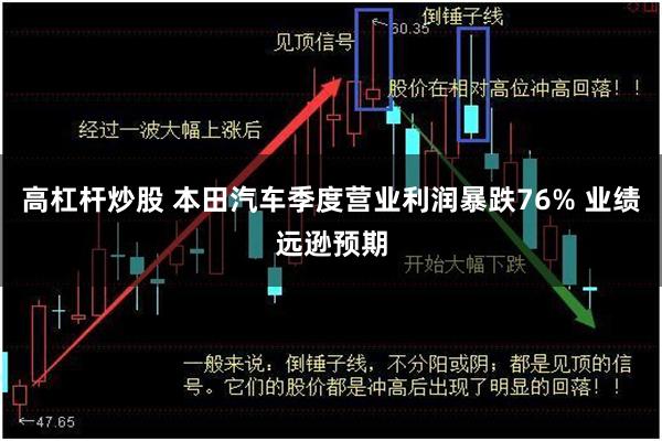 高杠杆炒股 本田汽车季度营业利润暴跌76% 业绩远逊预期