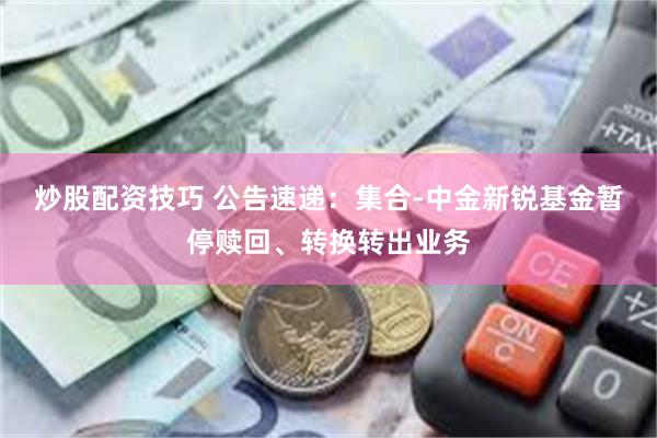 炒股配资技巧 公告速递：集合-中金新锐基金暂停赎回、转换转出业务